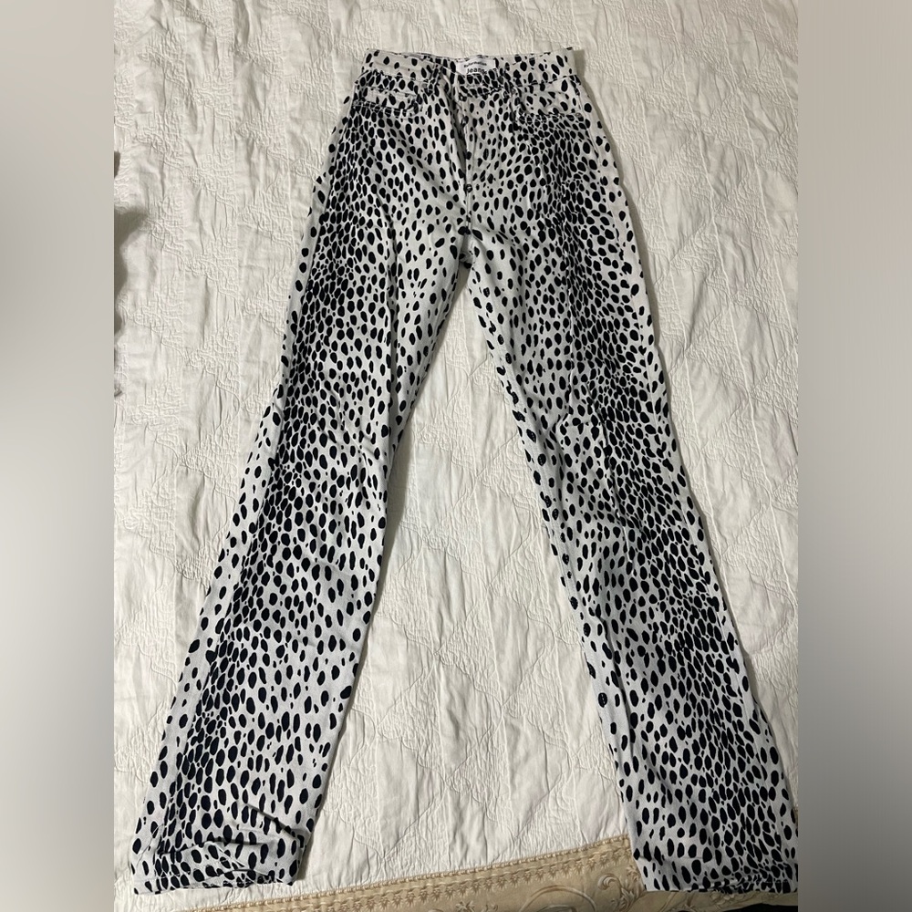 Reformation - Cynthia Cheetah High Rise Jeans, Size 24